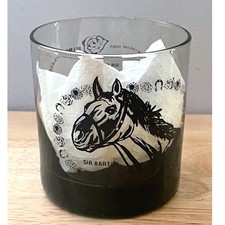 Vintage Sir Barton 1919 Triple Crown Kentucky Derby Horse Racing Glass Tumbler picture