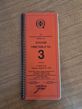 Vintage 1992 Table Book No. 3 Santa Fe Railrod System Time Topeka Atchison Train picture