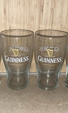 Set Of 2 Guinness Pint Glasses, Harp Logo, Beer Glasses.   picture