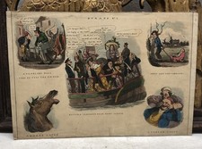 Hand Colored Antique Humorous Print