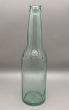 Vintage Schaefer Green Blue Beer Bottle Embossed Lettering picture