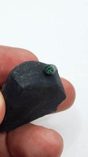 28g Rare Natural Colombian Trapiche Emerald Crystal in Black Shale Matrix 40mm picture