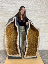 48” Tall PAIR Citrine Cathedrals BIG Crystal Geodes*** picture