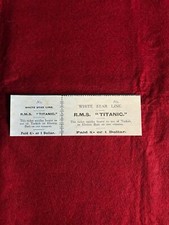 RMS TITANIC TURKISH BATHS TICKET- BEAUTIFUL REPLICA- ON CARD STOCK -1912 picture