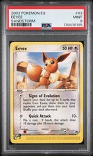 2003 POKÉMON EX SANDSTORM EEVEE #63/100 LOW POP 107 MINT PSA 9 picture