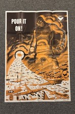 Original WWII Poster Pour It On War Production Board 28.25x40” picture