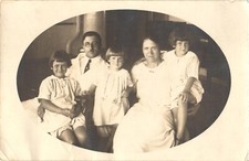 Family Portrait Parents Three Children RPPC Real Photo Postcard c.1920s Unused picture