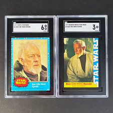 1977 Topps Star Wars Non-Sport Trading Card Lot of 2 Ben Kenobi + Wonder Bread picture