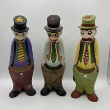 Vintage Hand-Painted Clown Planters / Novelty Holders 6.5” Tall picture