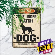 vintage dog warning notice corgi silhouette style bold picture