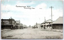 Postcard LA Crowley Louisiana Parkerson Ave RR Crossing Station John Deere P9D picture