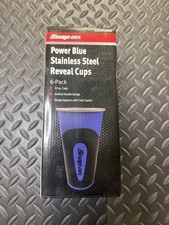 New Snap On 6 Pack Power Blue Stainless Steel Color Changing Cups SSX26P128MB picture