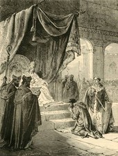 Louis Pious Doing Penance for Treatment of his Nephew Bernard 1890- Old Photo picture