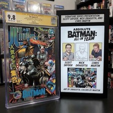 ABSOLUTE BATMAN #25 triple Signed Cgc 9.8 CVR L Set MANN PRESALE 10/28/26 picture