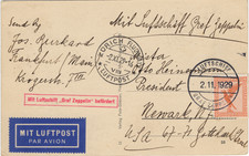 1929 Graf Zeppelin Dubendorf First Swiss Landing Cover RPPC 5.5x3.5