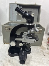 Vintage Leitz Wetzlar Microscope With Original  Case In Great Condition picture
