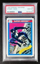1990 Marvel Universe Impel Spider-Man #2  PSA 10 GEM MINT  Black Suit picture