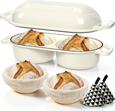 Dutch Oven for Sourdough Bread Baking - Enameled Cast Iron Dutch Oven Pot with L picture