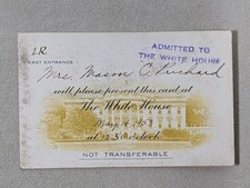 1953 Eisenhower White House Admission Card Mrs Mason C Prichard May 14 picture