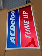 NOS Original Vintage AC Delco Tune -up Metal Sign - 36 X 24 Inches Stout Sign Co picture