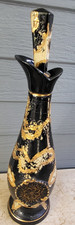 REGAL CHINA DECANTER MID CENTURY 1957 G. MILLER BLACK GOLD picture