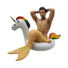 December Diamonds Mr Unicorn Merman Large Display Statue Figurine 13 Inch Resin picture