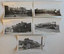C. 1930s Northern Pacific Railroad Steam Locomotive Photo Lot Of 5 picture
