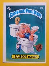 1985 Topps Garbage Pail Kids Matte Jason Basin 14b ** Original Series 1 USA GPK picture