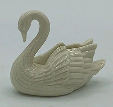 LENOX Mini Porcelain SWAN Ivory Place Card Holder/Cake Topper picture