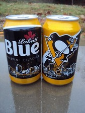 2024-2025 LaBATTS BLUE PITTSBURGH PENGUINS 12oz. beer can NHL / PGH PENGUINS picture