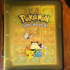 Pokémon 1999 Base Set with vintage 3-Ring Card Binder 9-Pocket Top Load Yellow picture