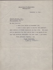 OWEN J. ROBERTS - TYPED LETTER SIGNED 12/03/1941 picture