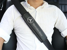 2Pcs/Set Car Seat Belt Cover Shoulder Cushion Pad Real Leather For Mercedes-Benz picture