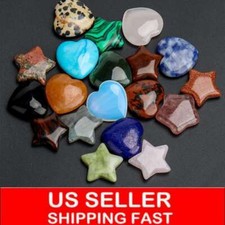 UP TO 50PC Colorful Stars Hearts Natural Stones Reiki Healing crystal home decor picture