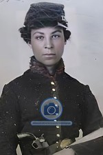 CATHAY WILLIAMS ONLY FEMALE BUFFALO SOLDIER UNION CIVIL WAR 4X6 COLORIZED PHOTO picture