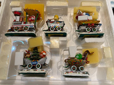 Vintage Danbury Mint The M&M’s Holiday Express Christmas Train Set 5 Pieces NIB picture