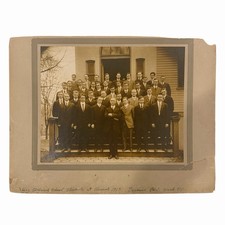 1913 Cabinet Photo Bliss Electrical School Students Takoma Park Washington DC picture