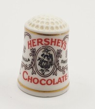 Vintage 1980 Hershy's Chocolate Fine Porcelain Thimble Advertisement Collection  picture
