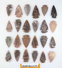 24 Piece Arrowheads - Bow Points - Pow-Wow - Deco - Jewelry - Hand Knapped Agate picture