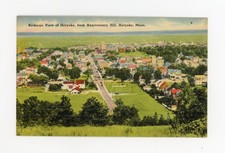 Vintage Postcard Holyoke MA Birdseye View From Anniversary Hill Divided Unposted picture