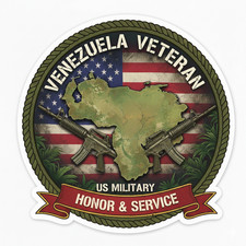 Venezuela Veteran United States Honor & Service Military Graphics Decal 5