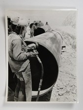 Israel Oil Pipeline Construction Eilat Ashkelon Negev Desert 1969 VTG Photo picture
