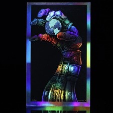 EMEK — Robotic Hand — Holographic Handbill —  Print Peace Love Music Art — 7x12 picture