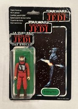 Vintage 1983 Star Wars Tri-Logo B-Wing Pilot Action Figure Trilogo ROTJ picture