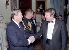 1987 Ronald Reagan Donald Trump Friends of Art Preservation Embassies 8x10 Photo picture