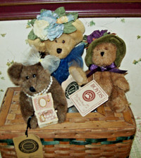 Boyds Mini Bears NANETTE DUBEARY, GLITZY & CLAUDETTE BEARDEAUX  Set of Three 6