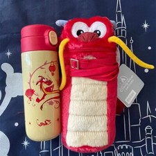 Authentic Disney 2024 New Year Mushu Dragon Bag With Drink Bottle Disneyland picture