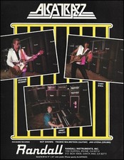 Alcatrazz band Gary Shea Graham Bonnet Jimmy Waldo 1984 Randall Guitar Amp ad picture
