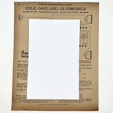 Vtg 1917 Cole 1916-17 Oakland 1916 Oldsmobile & 1917-19 AustinElectrician Manual picture
