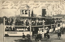 Peterboro Ontario Steamer Otonabee c1909 Vintage Postcard bhn picture